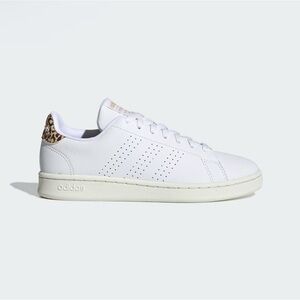 Adidas Women's White Sneakers with Leopard Detail